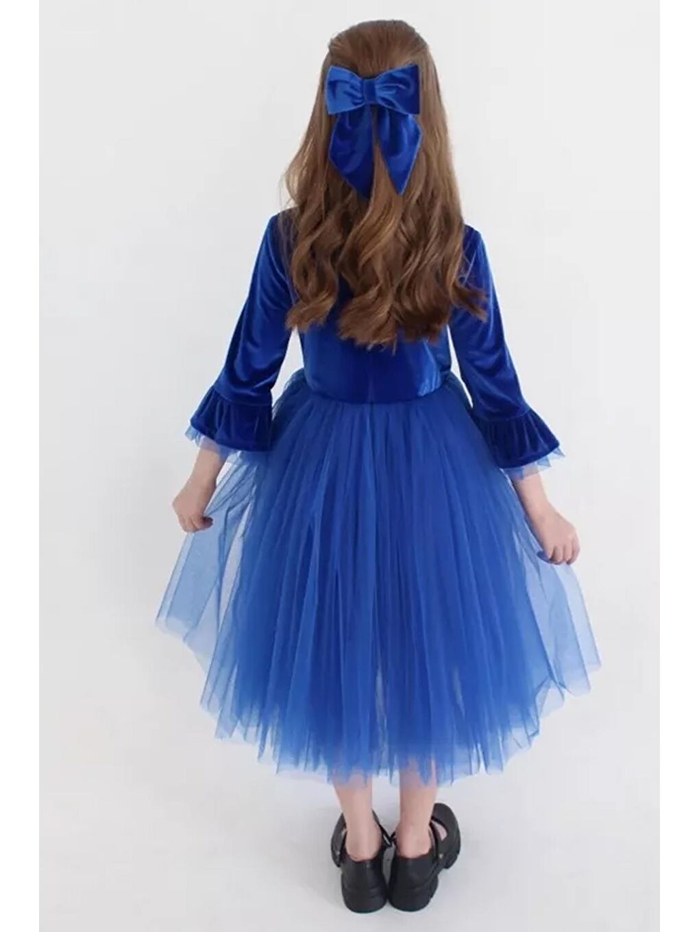 Mavi Kadife Fiyonk Toka-2