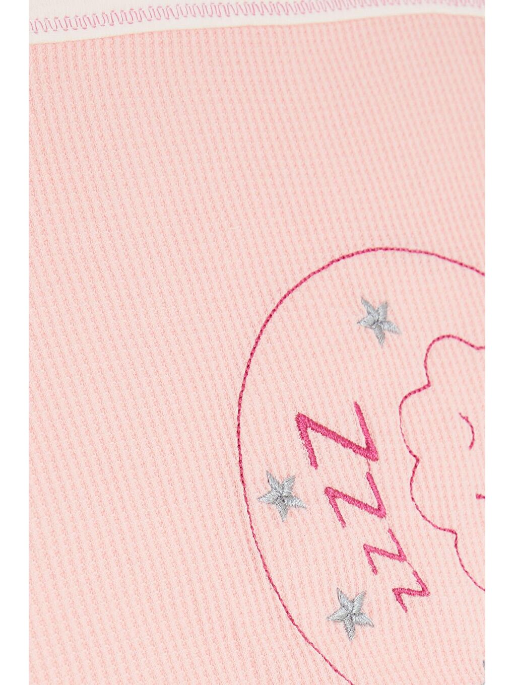 Pembe Yenidoğan Bebek Battaniyesi Uykucu Bulutçuk Baskılı Somon (75 X 85 Cm)-1