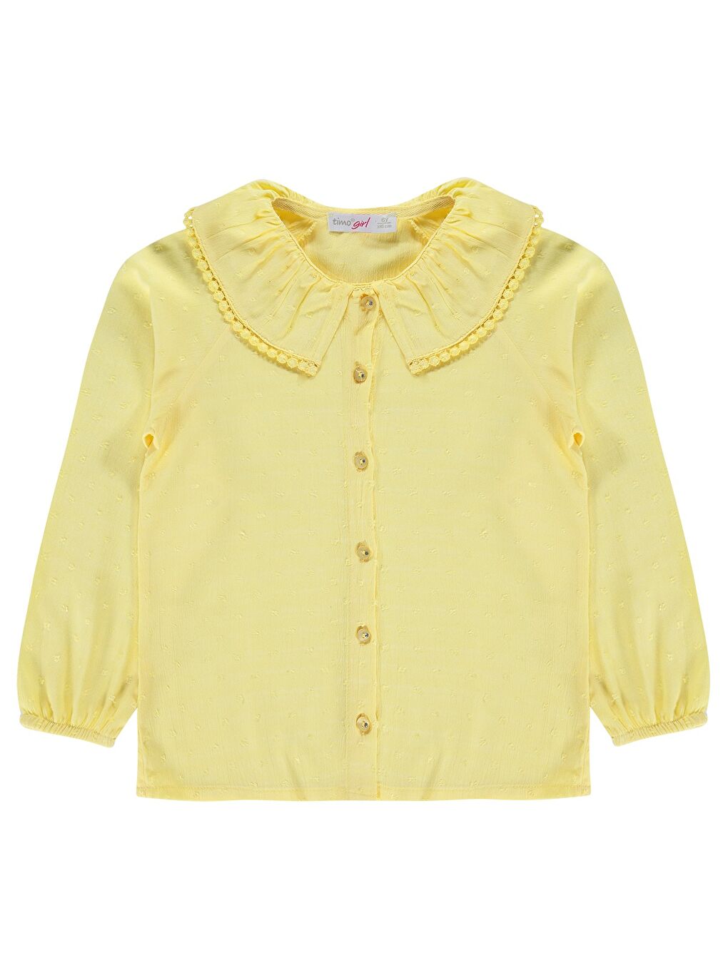 Kız Reglan Kollu Bluz 6-9 Yaş - Sarı