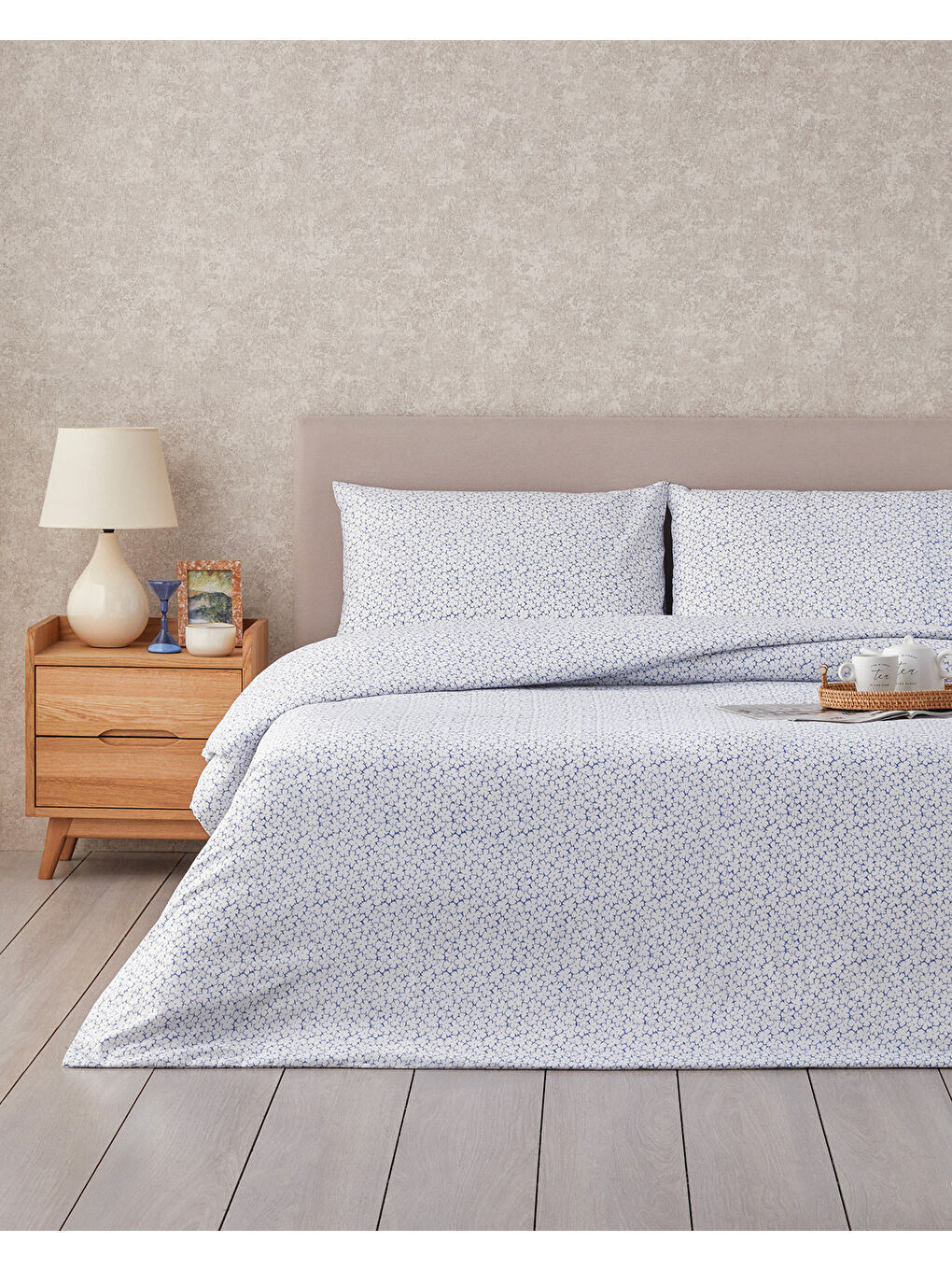 Sweet Violet Kolay Ütülenir Tek Kişilik Nevresim Takımı 160x220 cm Koyu Mavi
