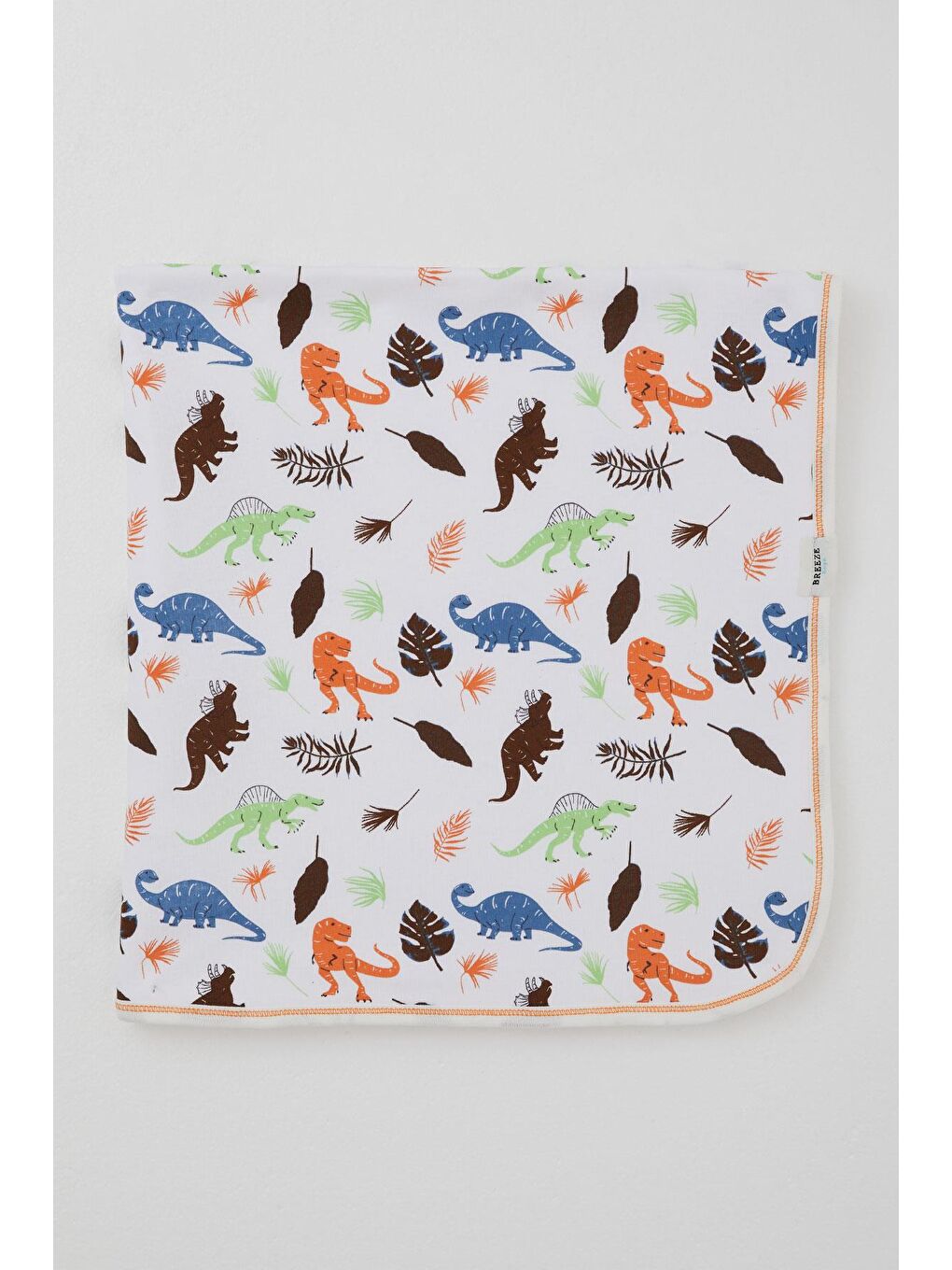 Yenidoğan Bebek Battaniyesi Dinozor Krallığı Beyaz (80 X 90 Cm)