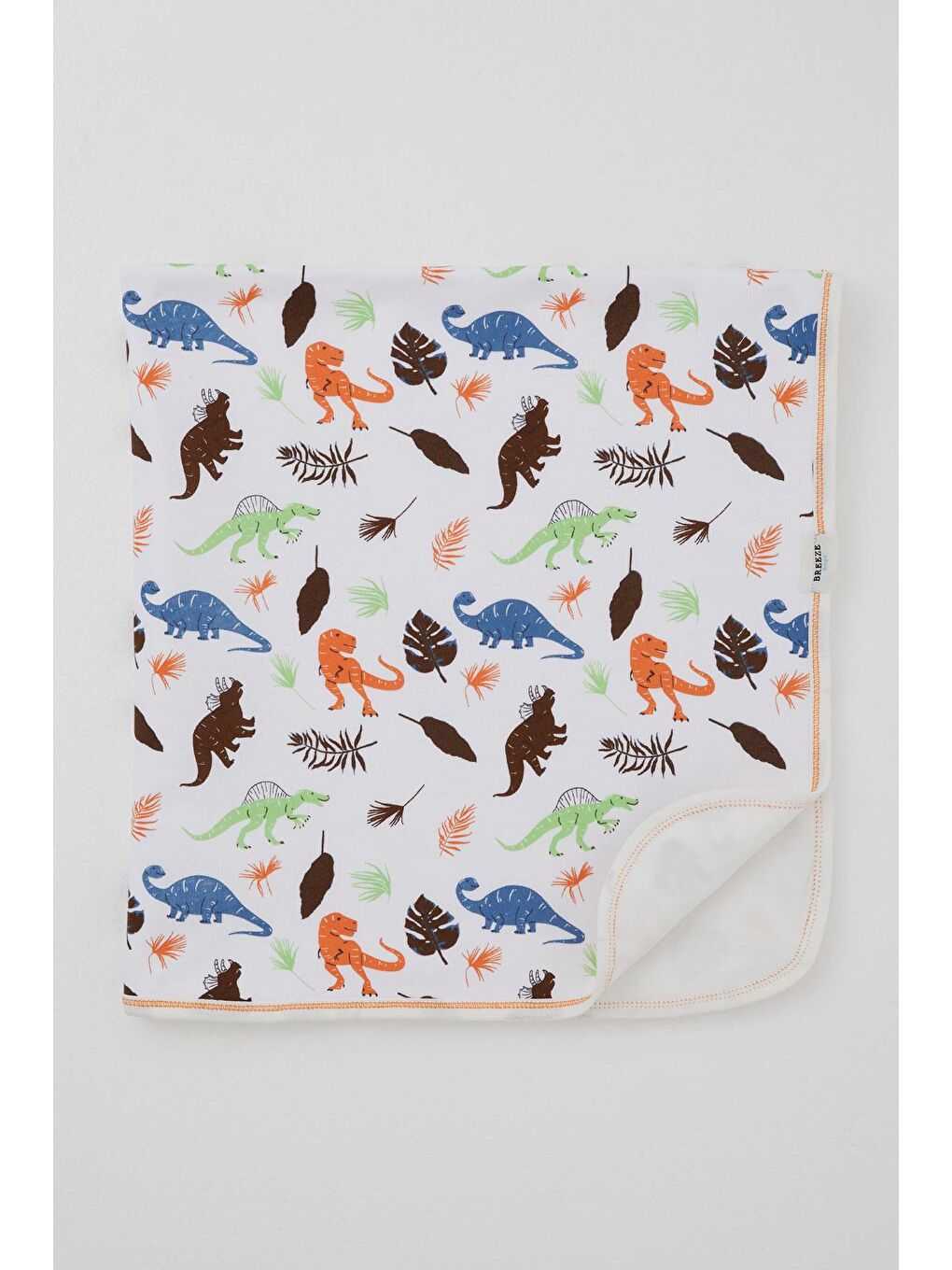 Yenidoğan Bebek Battaniyesi Dinozor Krallığı Beyaz (80 X 90 Cm)-1
