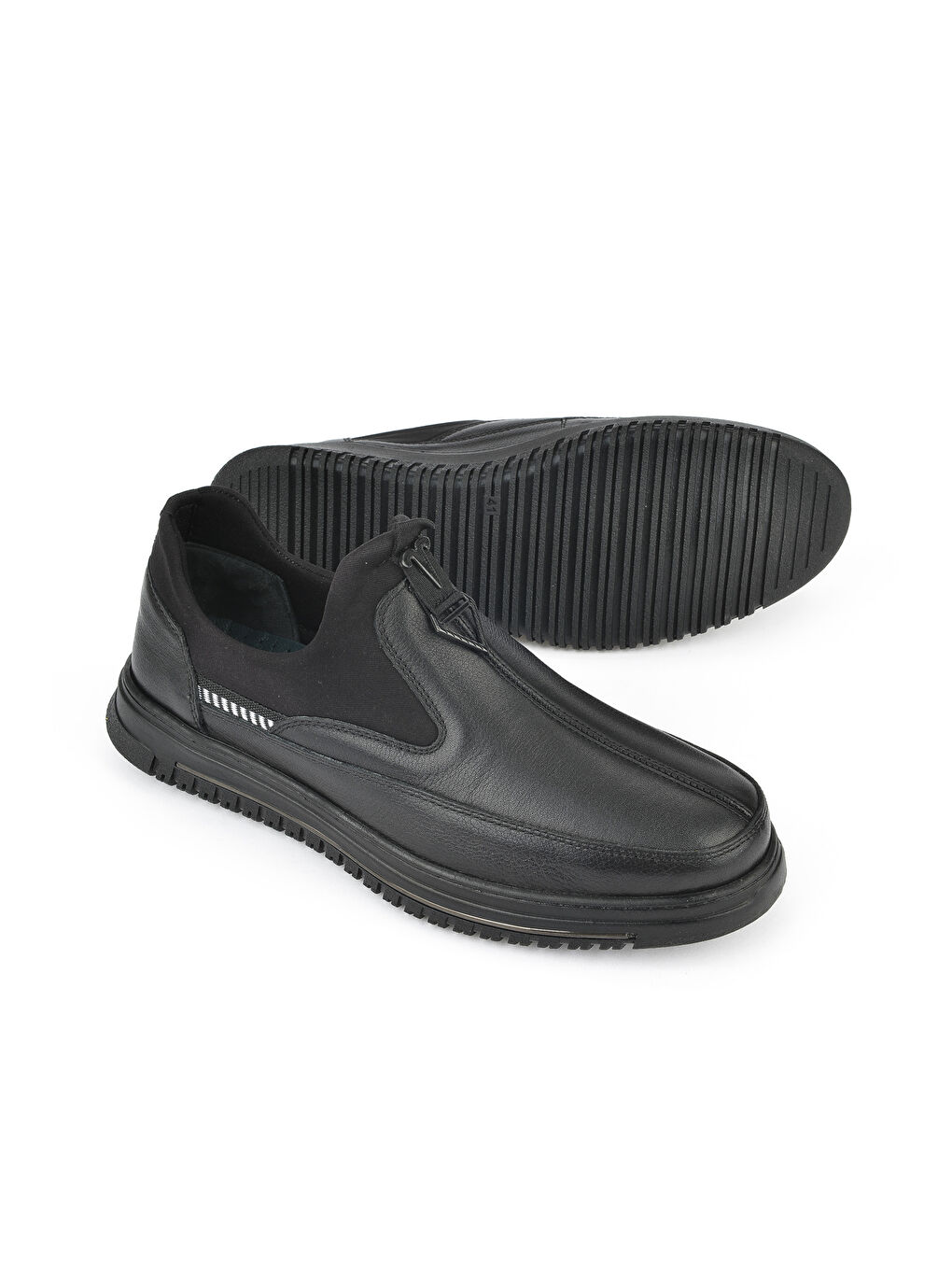 Erkek Hakiki Deri Ayakkabı 1531040ZK2402 Siyah-1