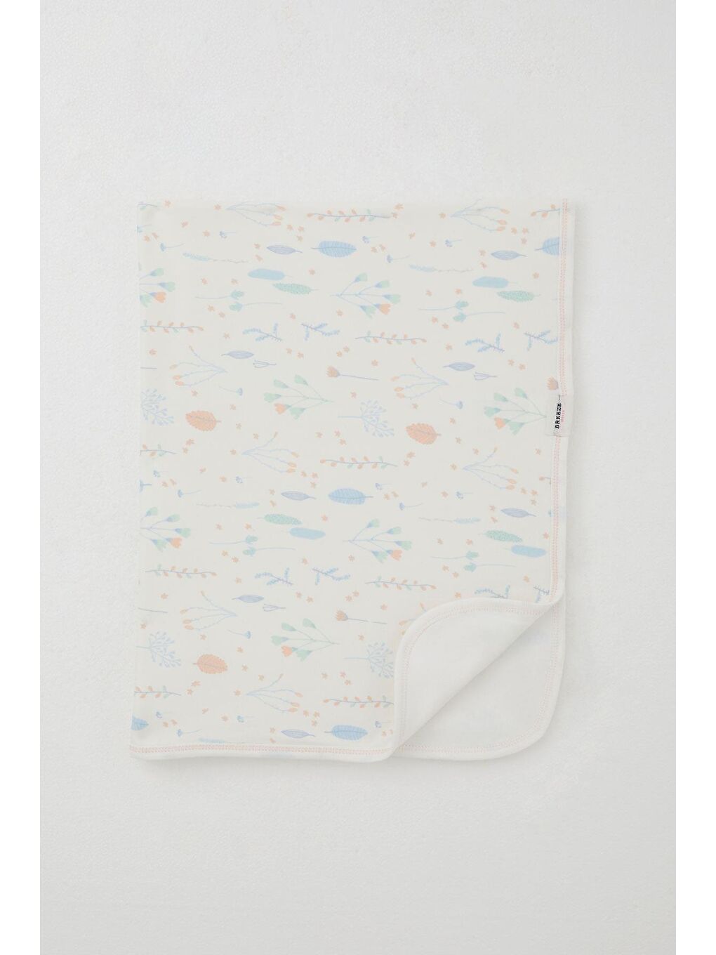 Yenidoğan Bebek Battaniyesi Bahar Temalı Çiçek Desenli Ekru (81 X 88 Cm)-1