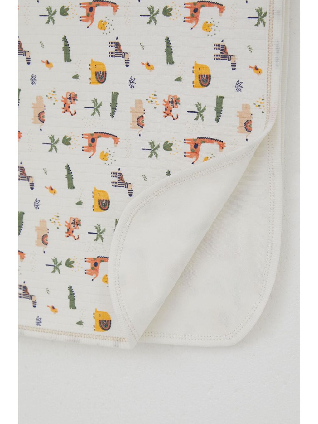 Yenidoğan Bebek Battaniyesi Bebek Hayvanat Bahçesi Ekru (80 X 90 Cm)-2