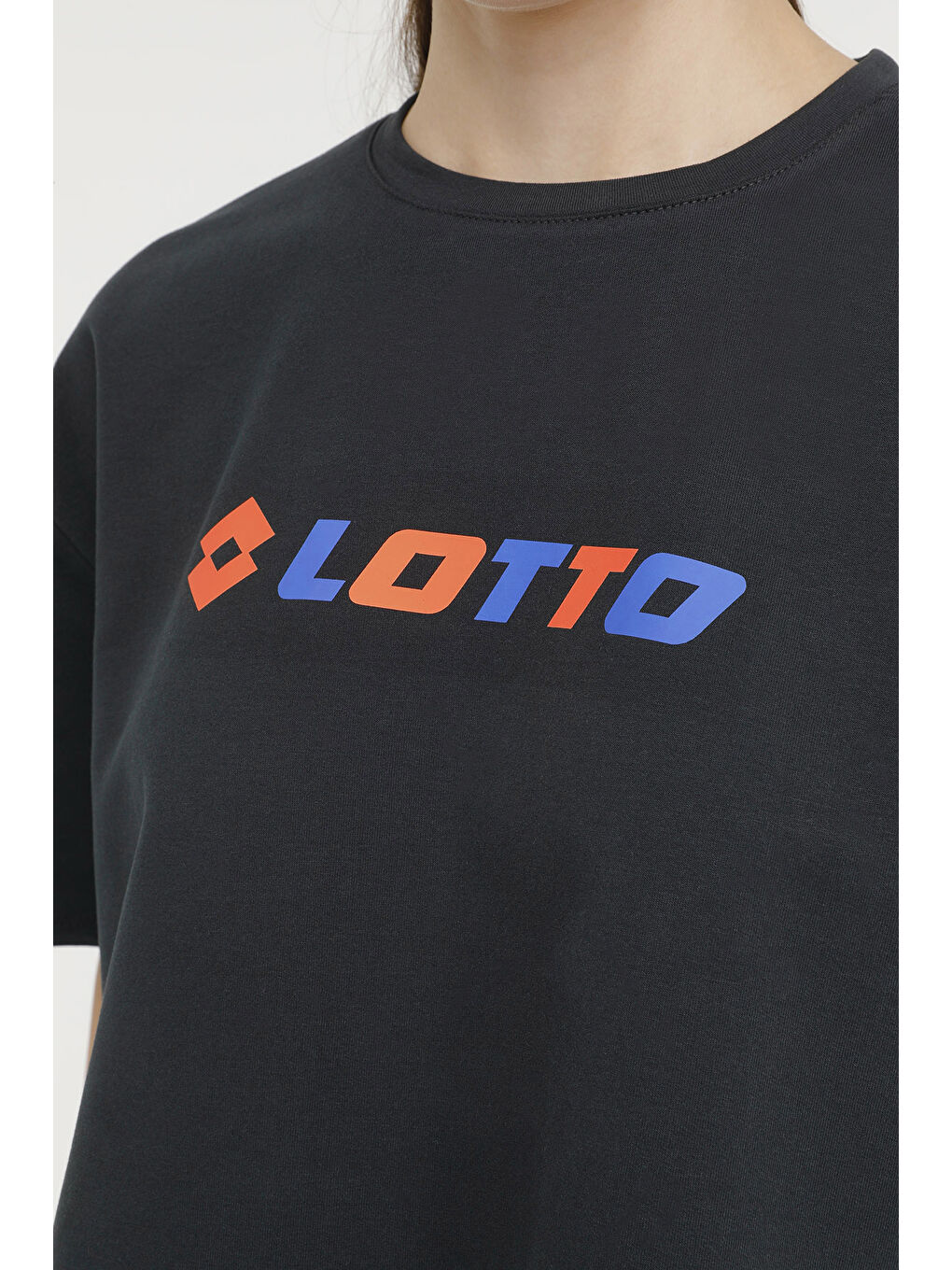 LOTTO Siyah W-SINOR T-SH 4FX Siyah Kadın Kısa Kol T-Shirt - 3