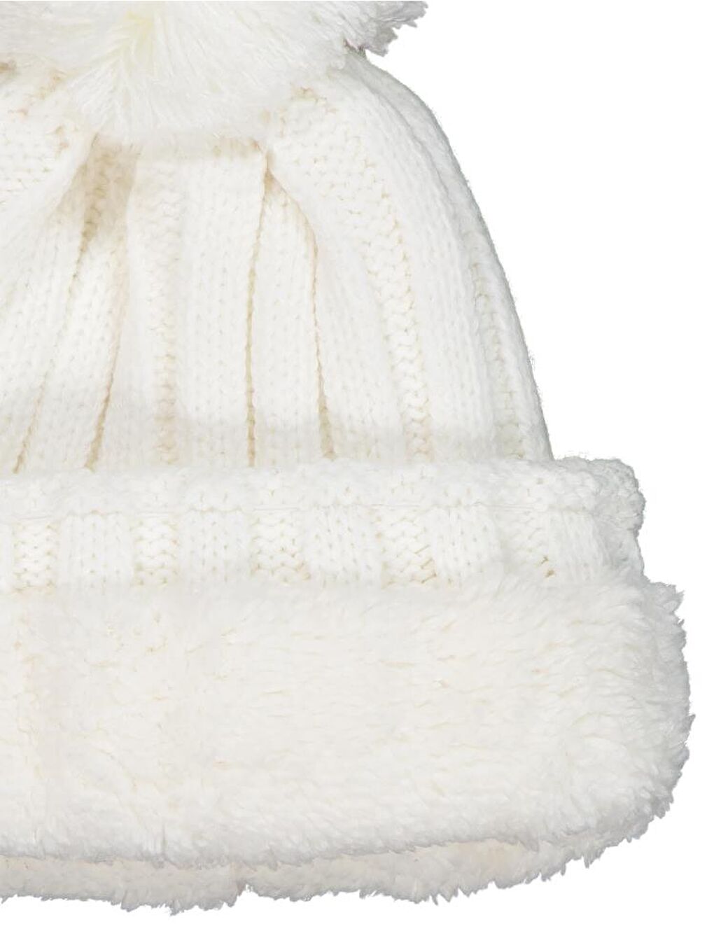 Girls 2-5 Yaş Atkı Bere Eldiven Set - Ekru Standart-1