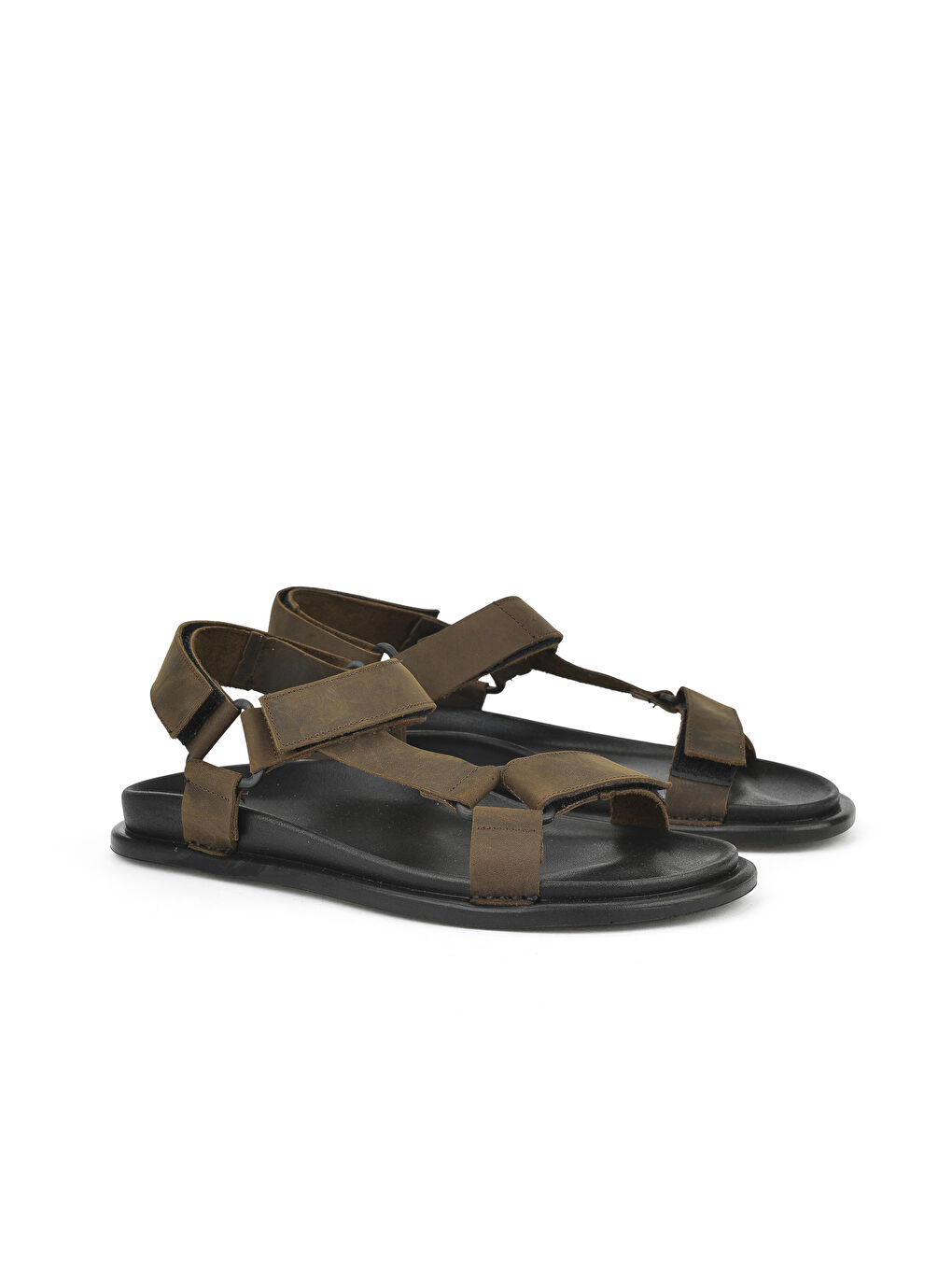 Erkek Hakiki Deri Sandalet 1511052Z5351 Haki-1