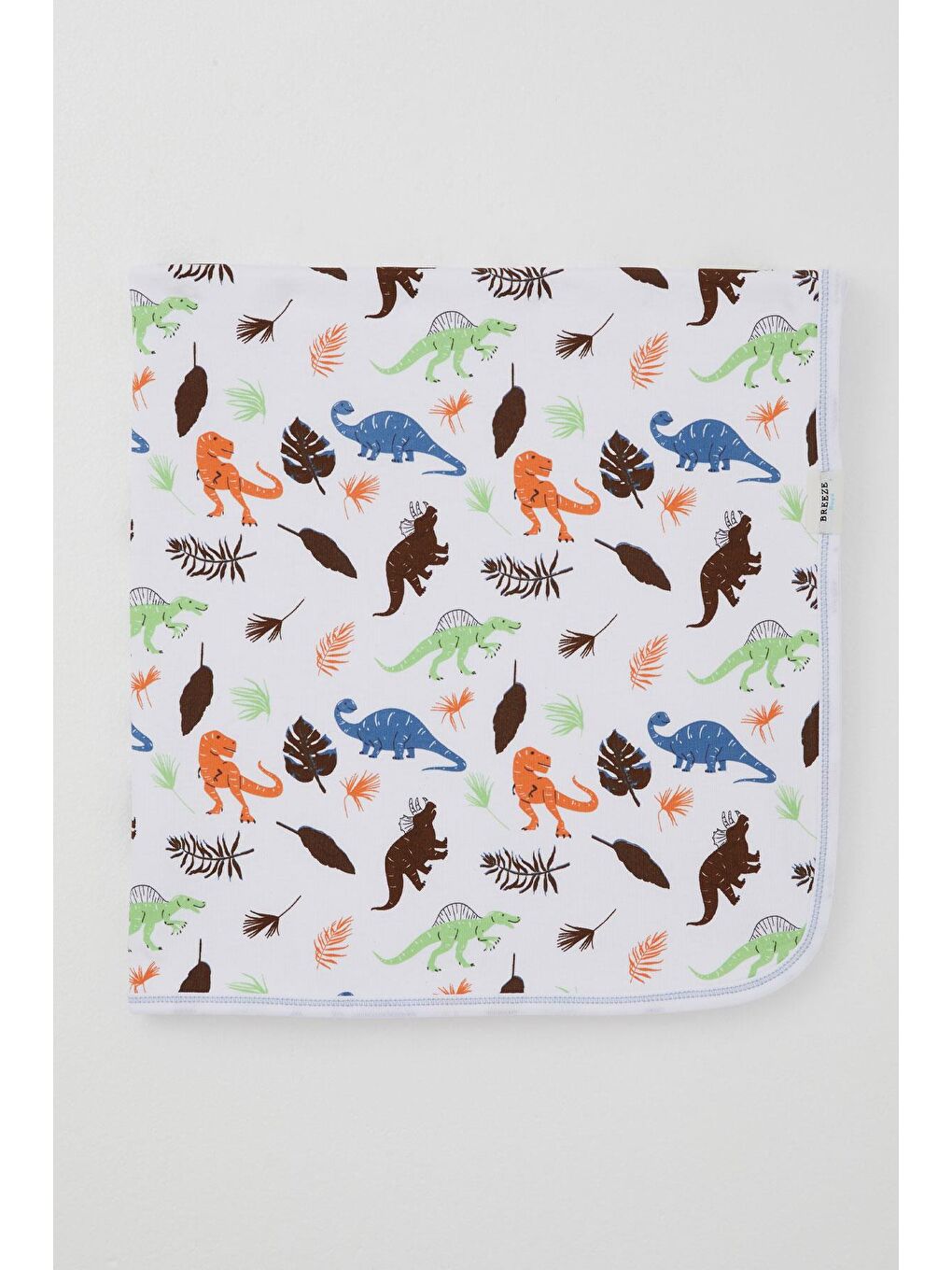 Yenidoğan Bebek Battaniyesi Dinozor Krallığı Beyaz (78 X 87 Cm)