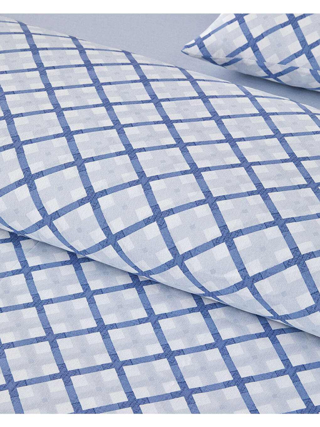 Natural Whirl Kolay Ütülenir Tek Kişilik Nevresim Takımı 160x220 cm Mavi - Bej-2