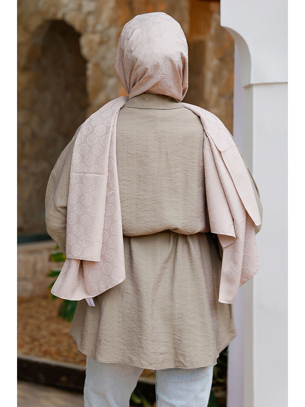 Kadın Belden Bağlamalı Gömlek  Küf Yeşil-3