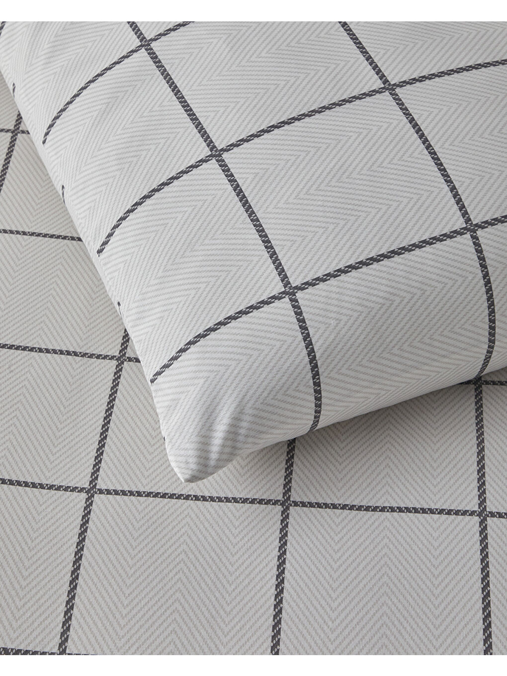 Plaid Wave Kolay Ütülenir Tek Kişilik Nevresim Takımı 160x220 cm Gri-3