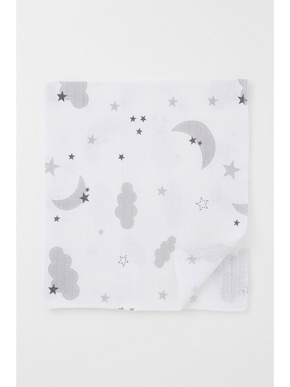 Yenidoğan Bebek Müslin Battaniye Gökyüzü Temalı Ekru (77 X 93 Cm)