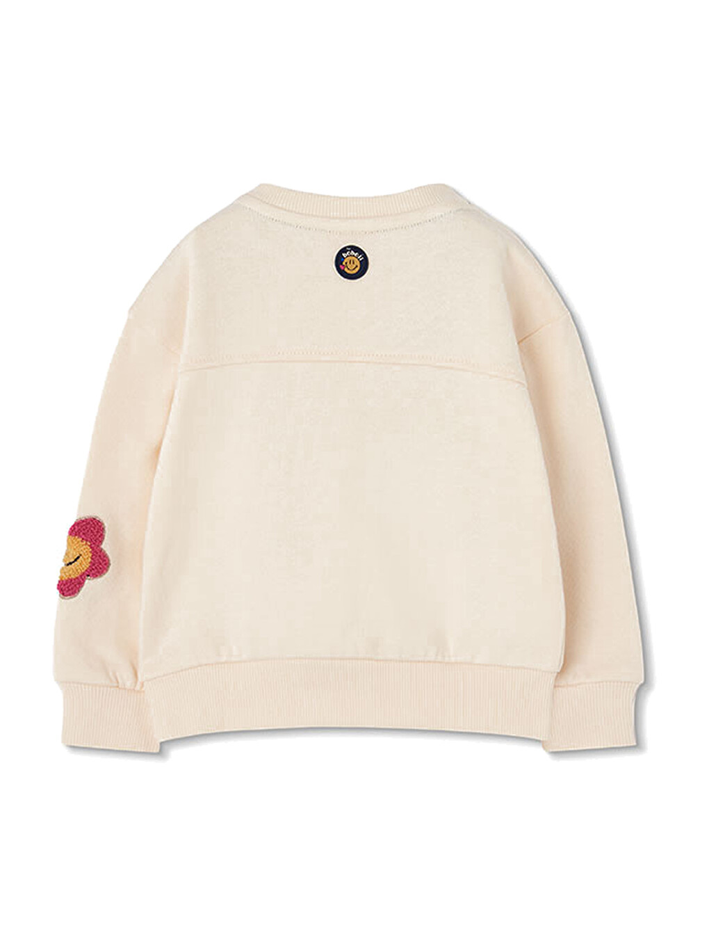 Çiçek Desenli Sweatshirt 2 Yaş-6 Yaş Ekru-3