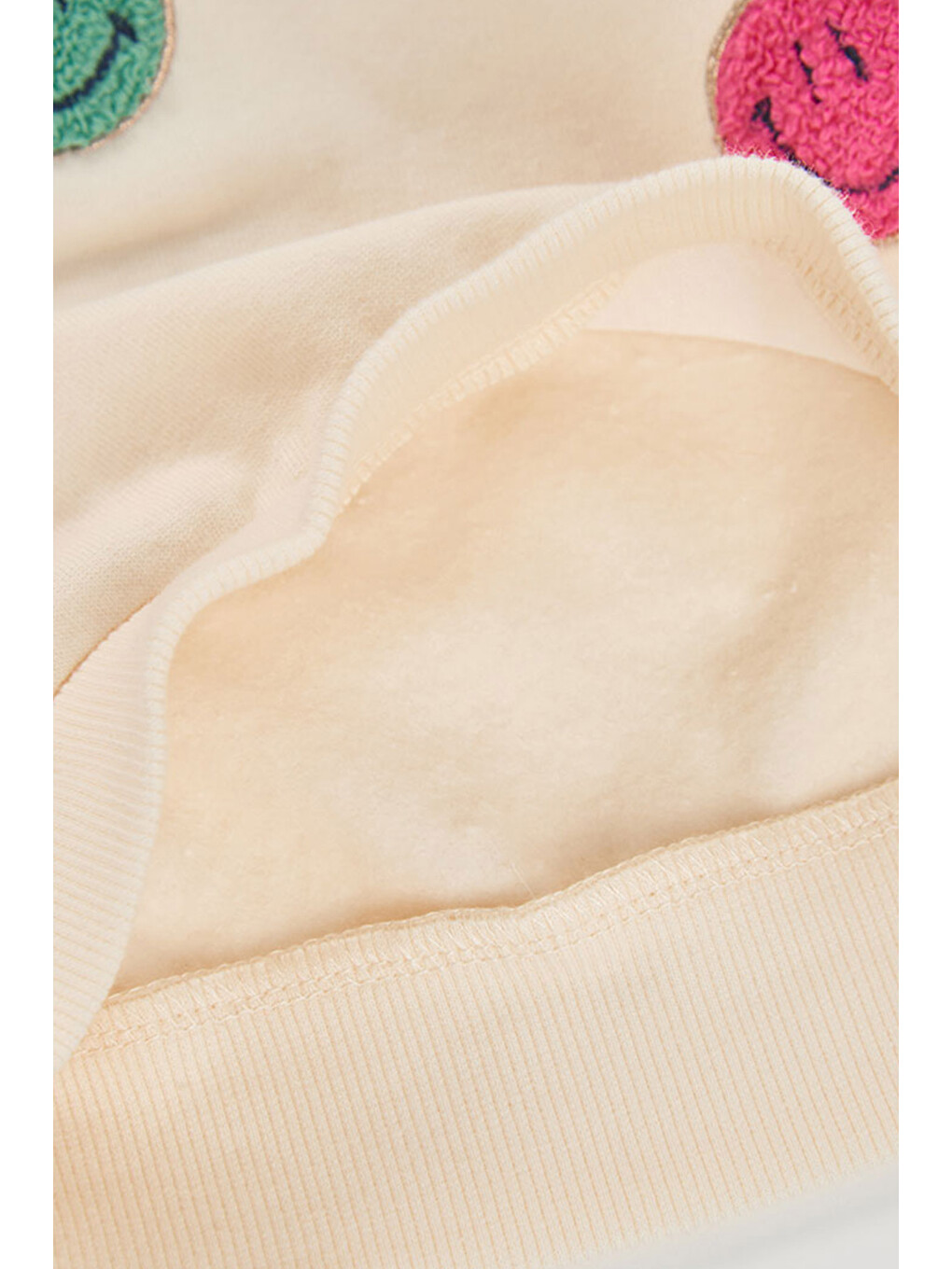 Çiçek Desenli Sweatshirt 2 Yaş-6 Yaş Ekru-5