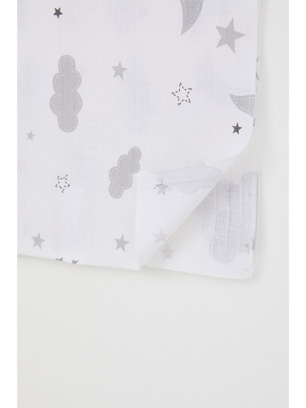 Yenidoğan Bebek Müslin Battaniye Gökyüzü Temalı Ekru (77 X 93 Cm)-2