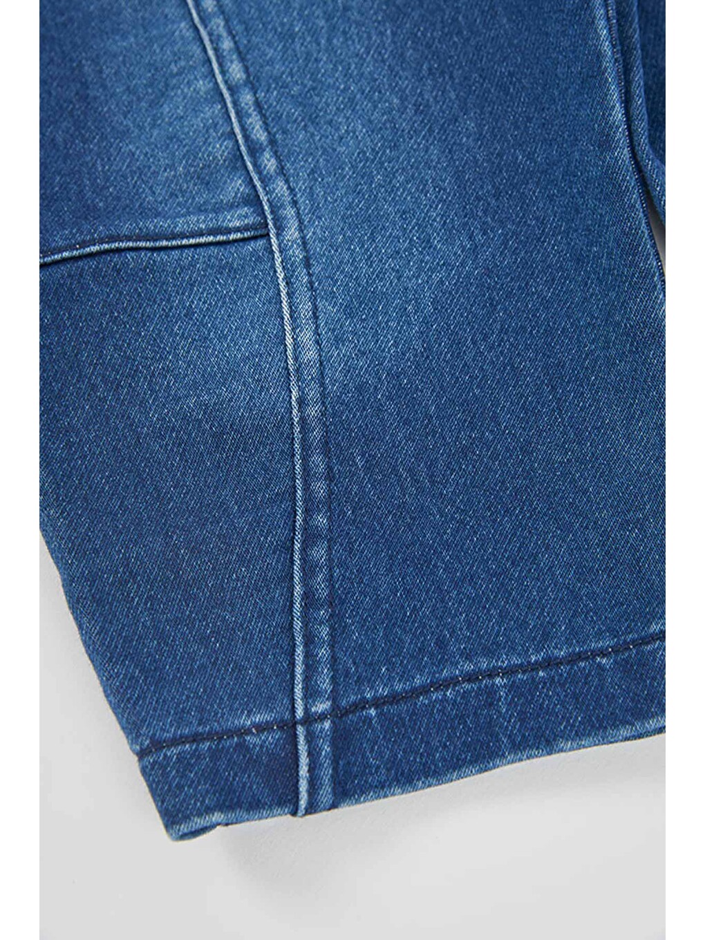 Beli Lastikli Düz Denim Pantolon 2 Yaş-6 Yaş Mavi-5