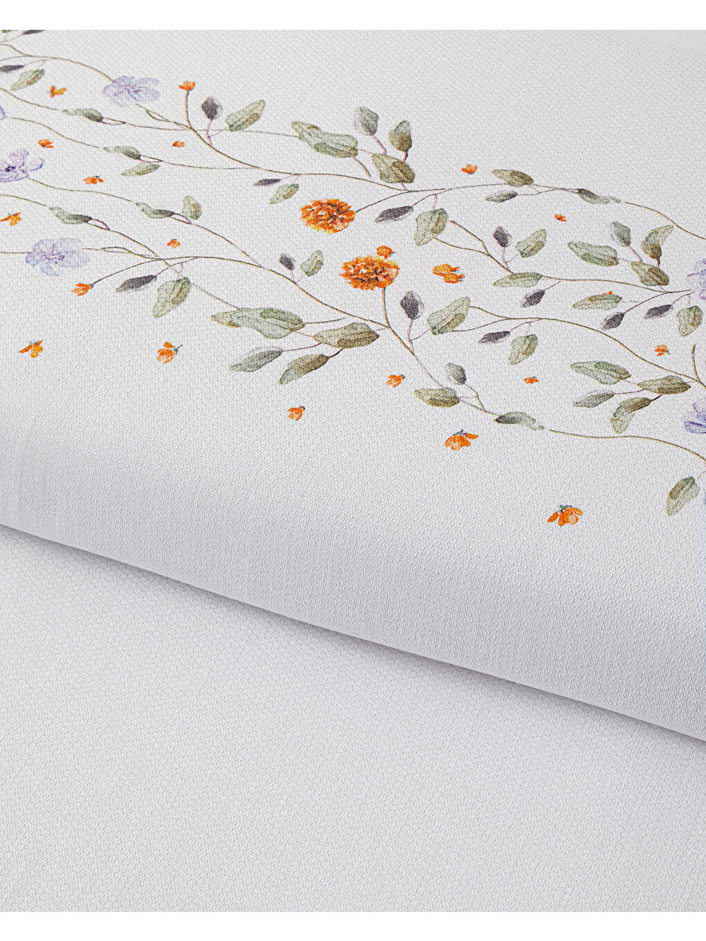 Belleza Krep Super King Nevresim Takımı 260x220 cm Mavi-Turuncu-2