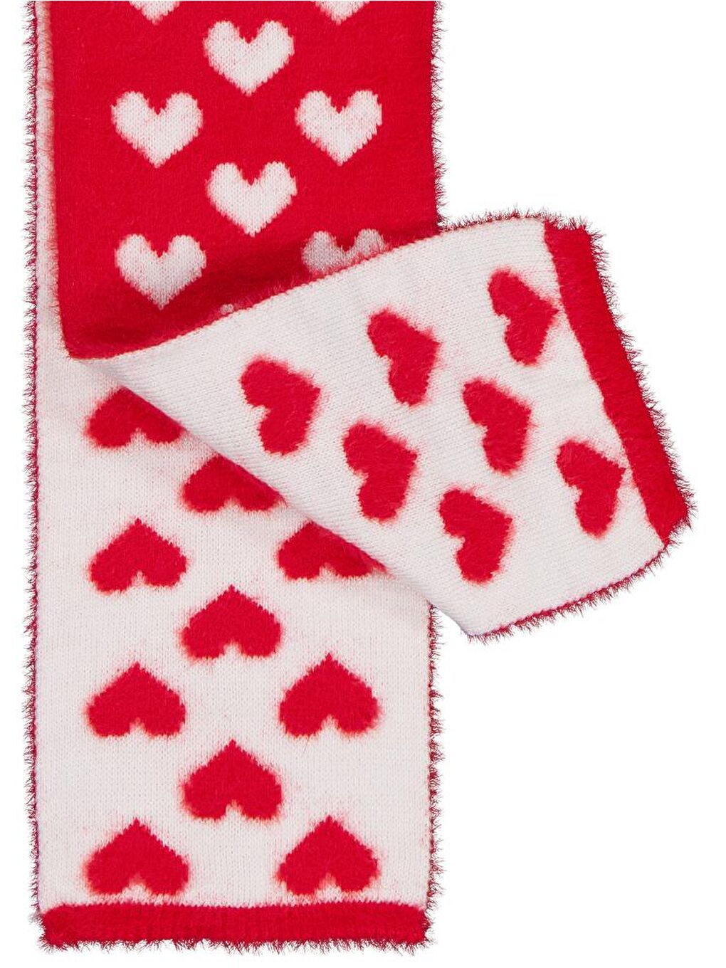 Girls 2-5 Yaş Atkı Bere Eldiven Set - Kırmızı Standart-1