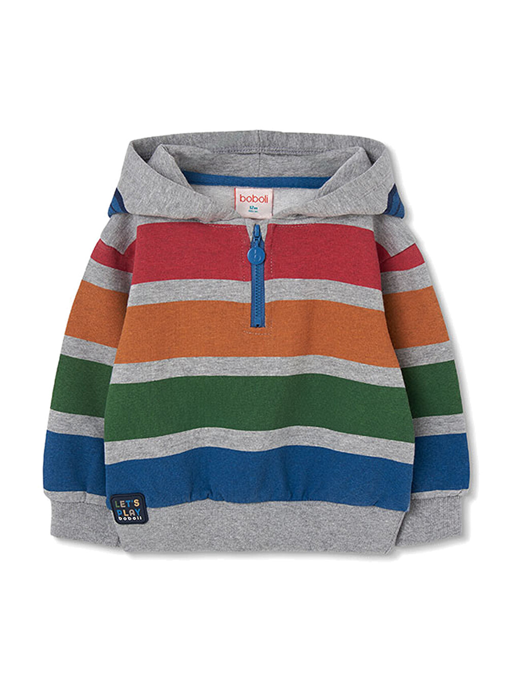Çizgi Desenli Sweatshirt 2 Yaş-6 Yaş Gri-2