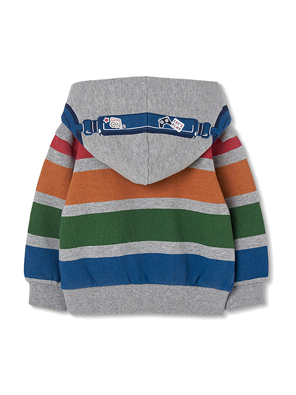 Çizgi Desenli Sweatshirt 2 Yaş-6 Yaş Gri-3