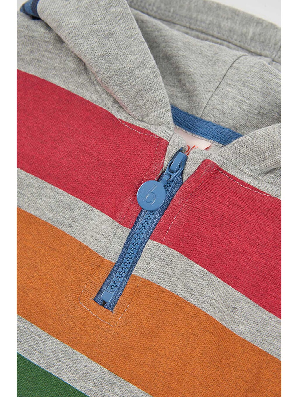 Çizgi Desenli Sweatshirt 2 Yaş-6 Yaş Gri-4
