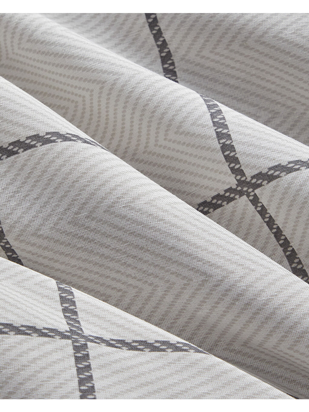 Plaid Wave Kolay Ütülenir Tek Kişilik Nevresim Takımı 160x220 cm Gri-4