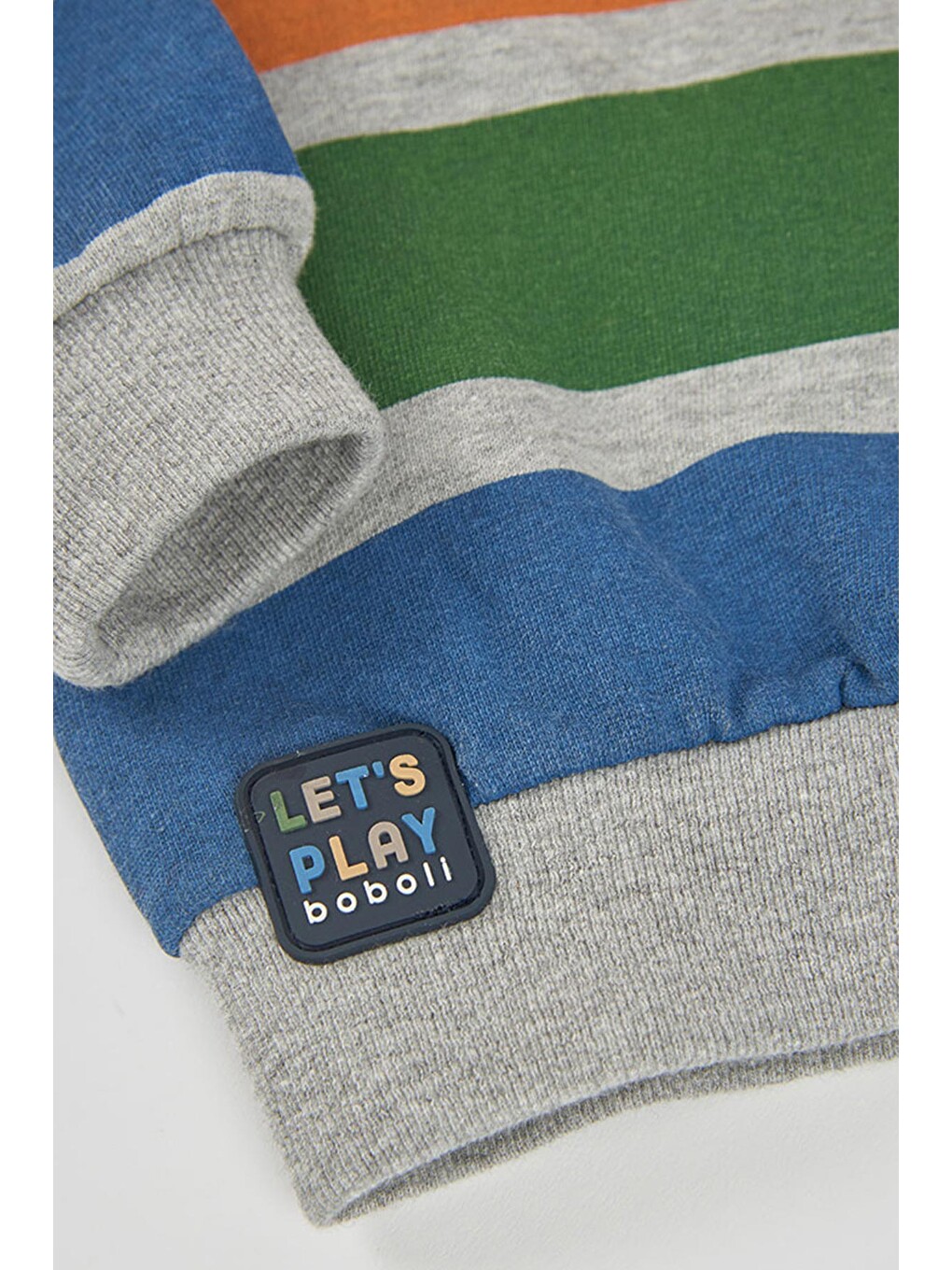 Çizgi Desenli Sweatshirt 2 Yaş-6 Yaş Gri-5