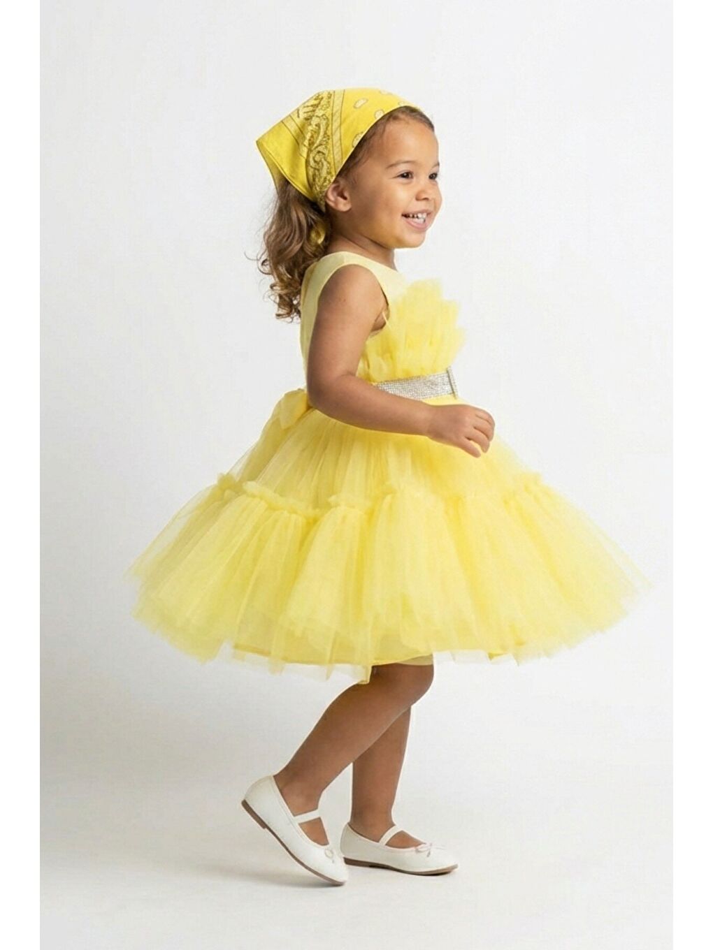 Sarı Kız Çocuk Abiye-1