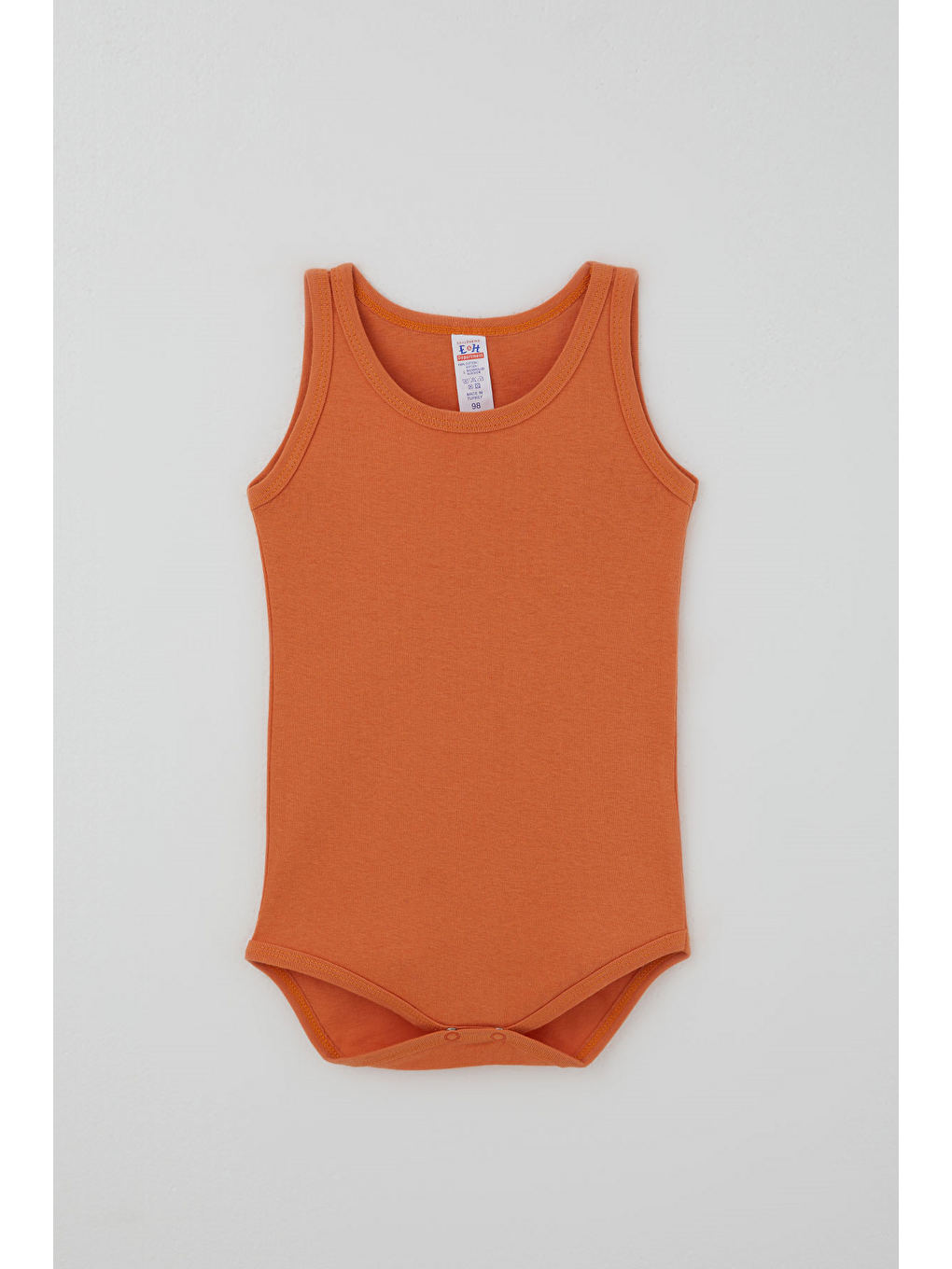 Kahverengi Erkek Çocuk Çıtçıtlı Atlet Zıbın Body Basic Kiremit (1-3 Yaş)