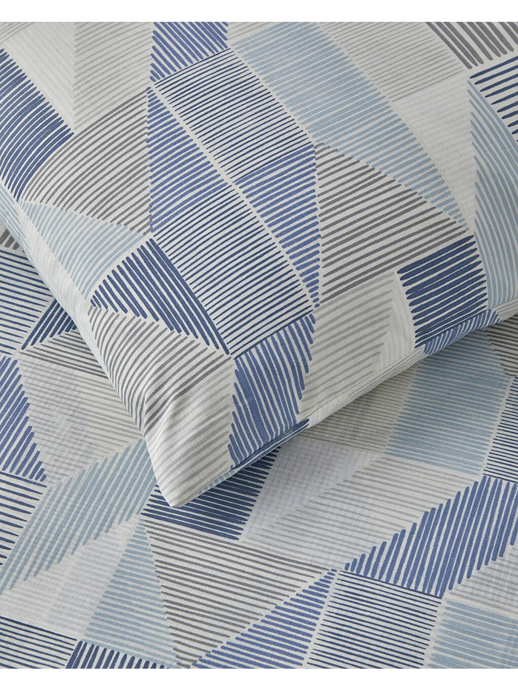 Sea Marine Kolay Ütülenir Tek Kişilik Nevresim Takımı 160x220 cm Mavi - Bej-3