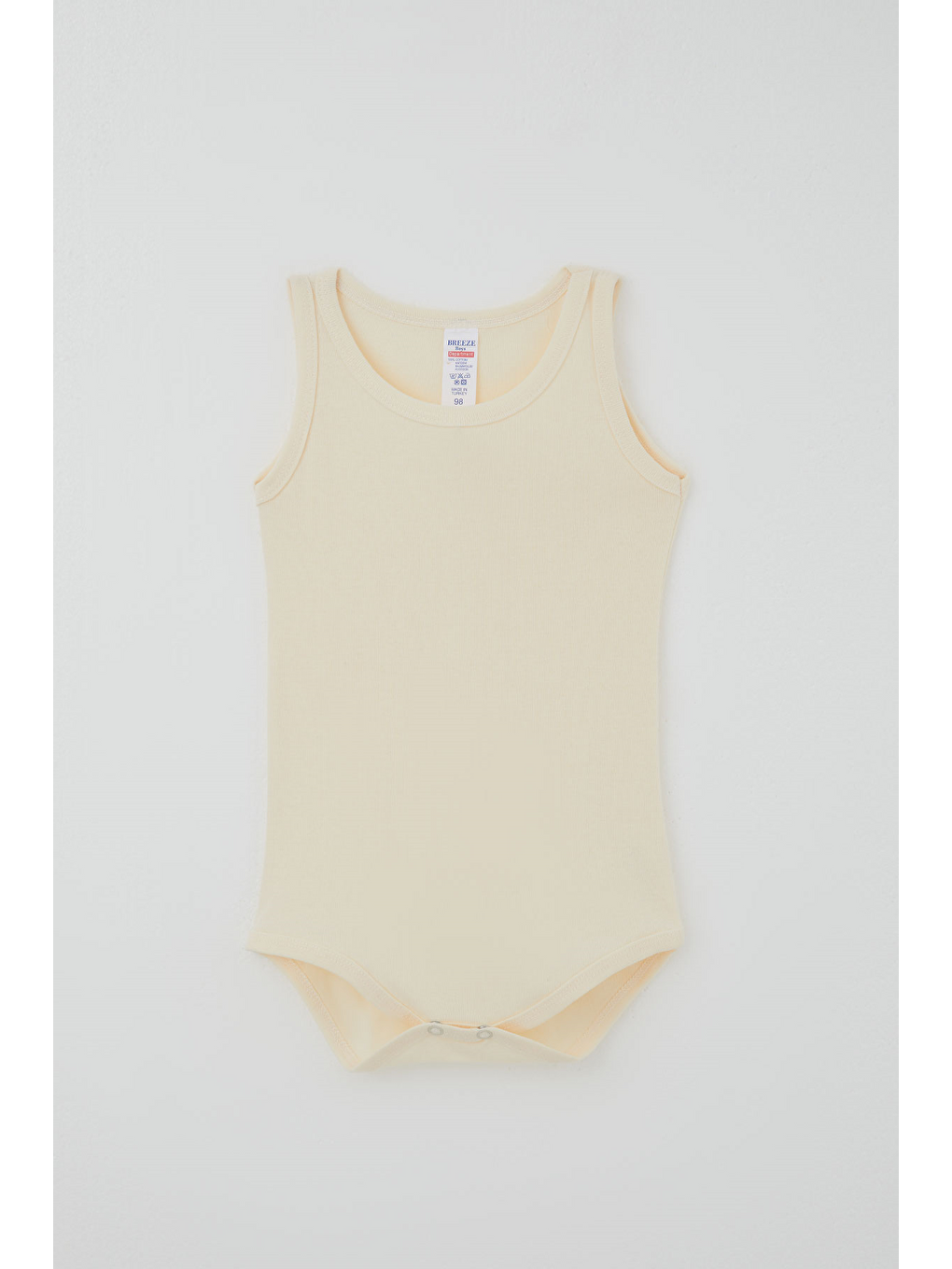 Ekru Erkek Çocuk Çıtçıtlı Atlet Zıbın Body Basic Krem (1-3 Yaş)