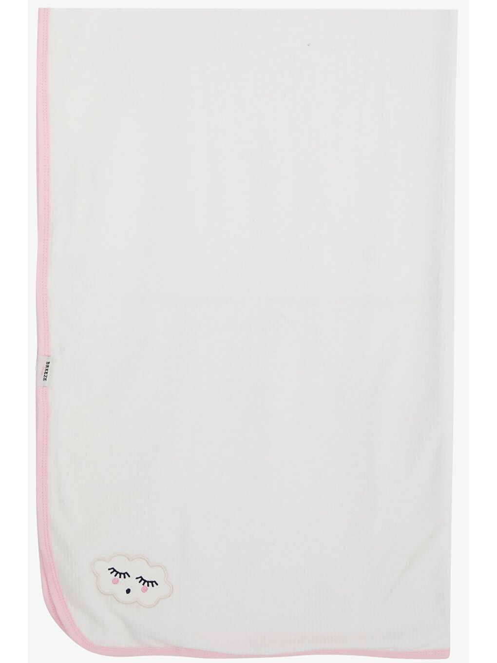 Yenidoğan Bebek Battaniyesi Kadife Sevimli Bulut Baskılı Ekru (77 X 88 Cm)