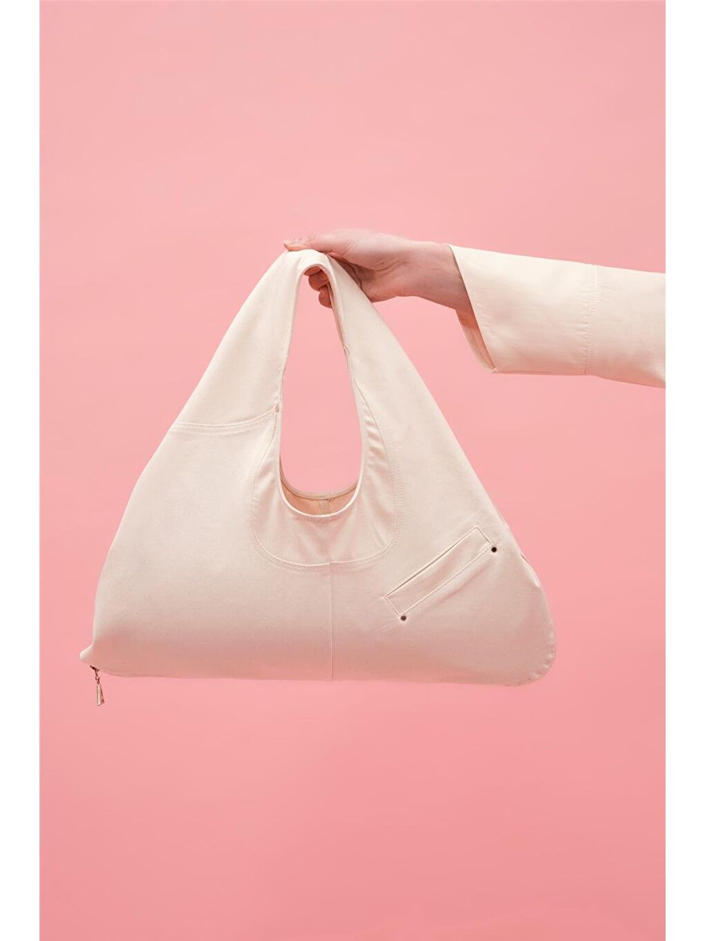 Ekru Fonksiyonel Çanta Olabilen Yelek 25Y4505 Naturel-4