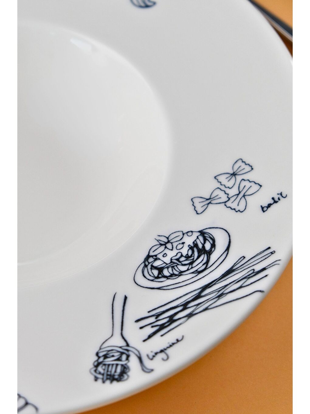 Beyaz Porselen Alfedo Miro Makarna Tabağı Seti 29cm 460cc 2 li-4