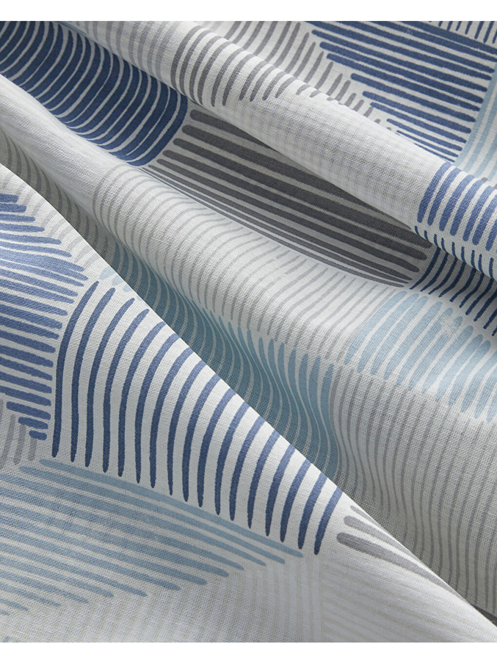 Sea Marine Kolay Ütülenir Tek Kişilik Nevresim Takımı 160x220 cm Mavi - Bej-4