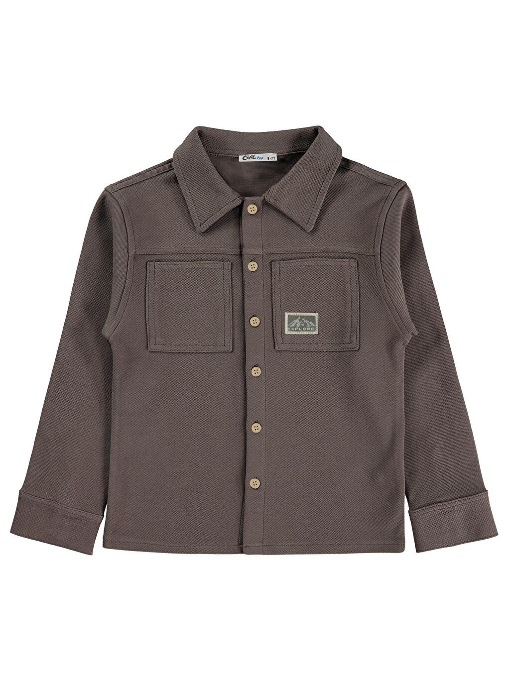 Boys Basic 10-13 Yaş Gömlek - Kahverengi