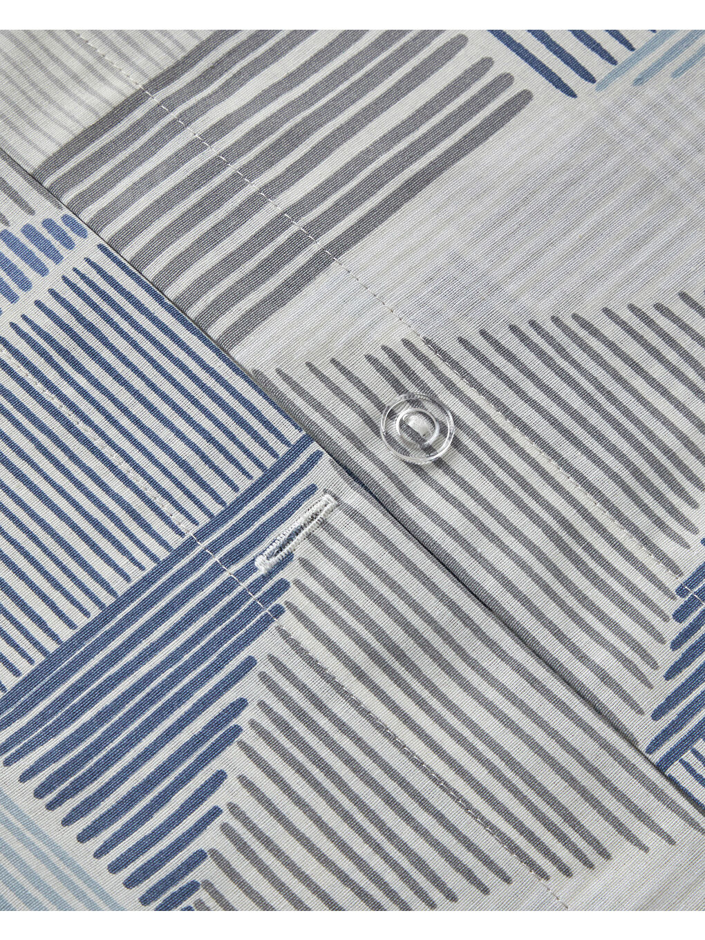 Sea Marine Kolay Ütülenir Tek Kişilik Nevresim Takımı 160x220 cm Mavi - Bej-5