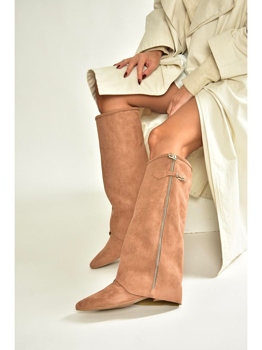 Kahverengi Taba Kadın Çizme V380526402-2
