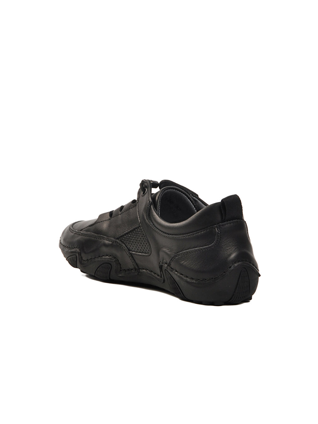 Siyah Hakiki Deri Kadın Casual Ayakkabı 128 Z-3