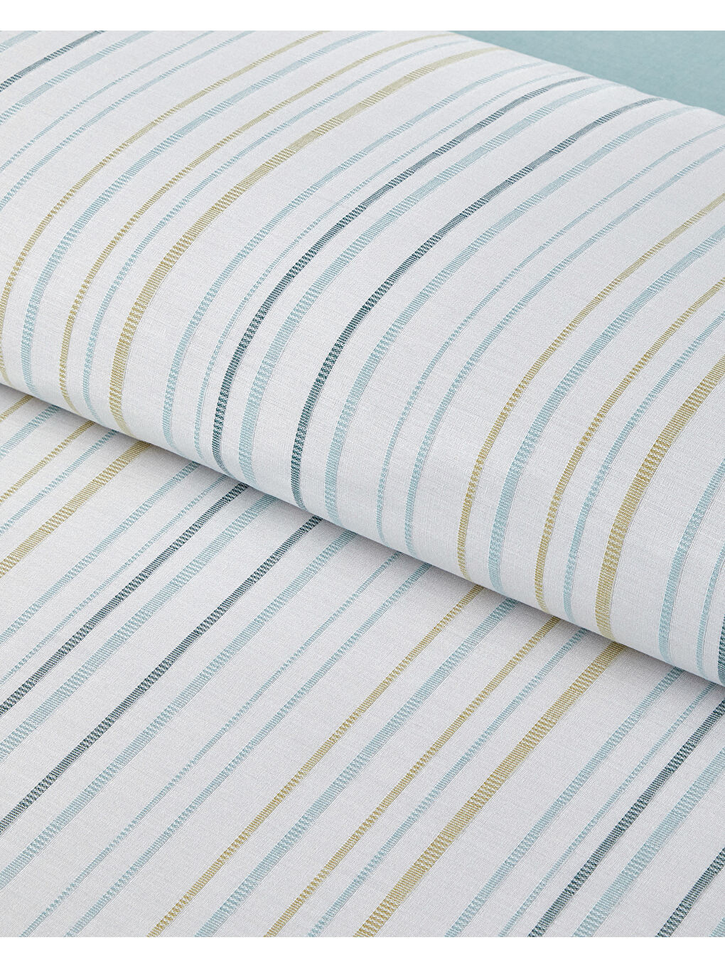 Yeşil Cosmic Line İpliği Boyalı Tek Kişilik Nevresim Takımı 160x220 cm Seledon-2