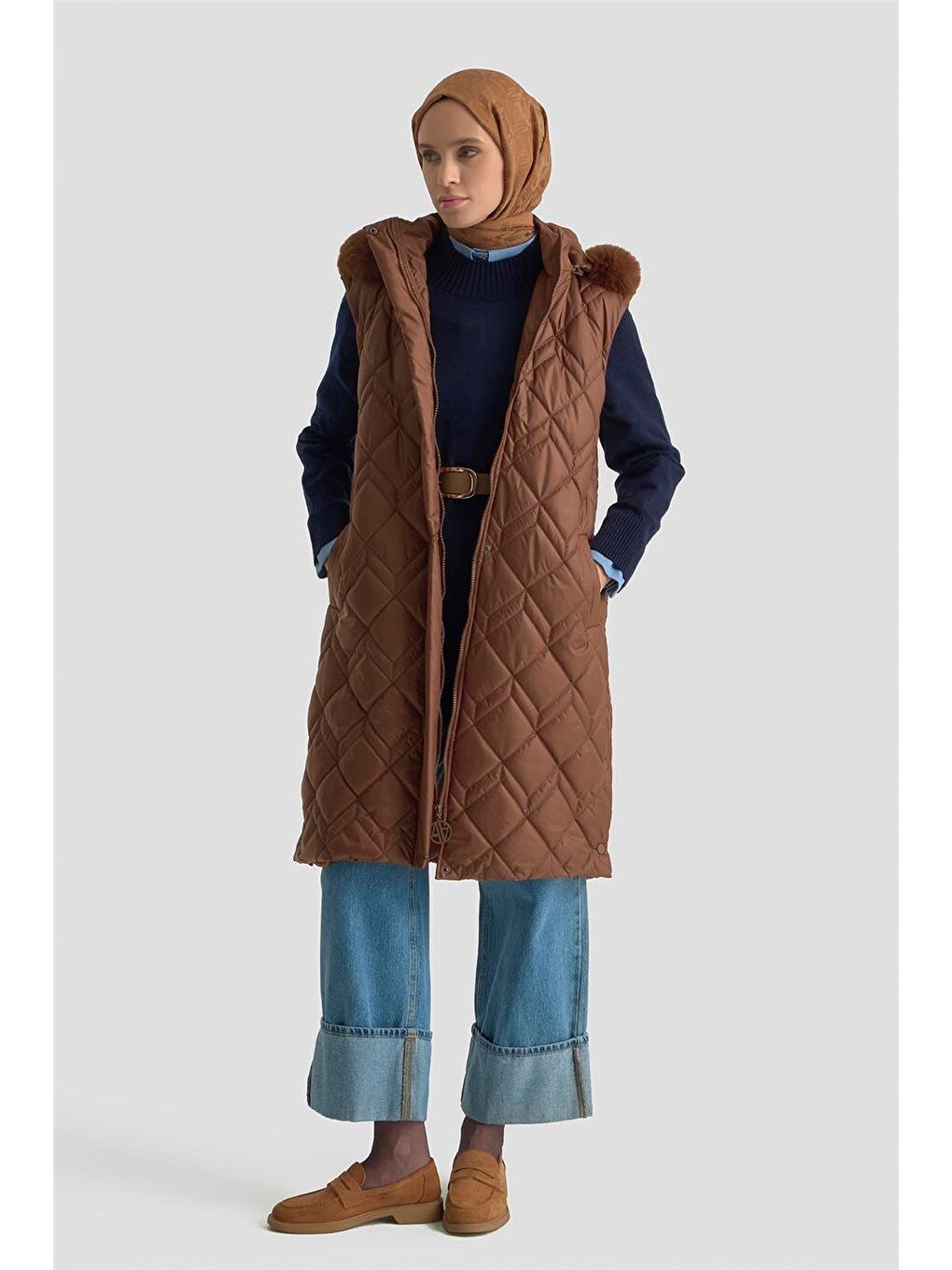 Kahverengi Yelek 25Kt505 Camel-1