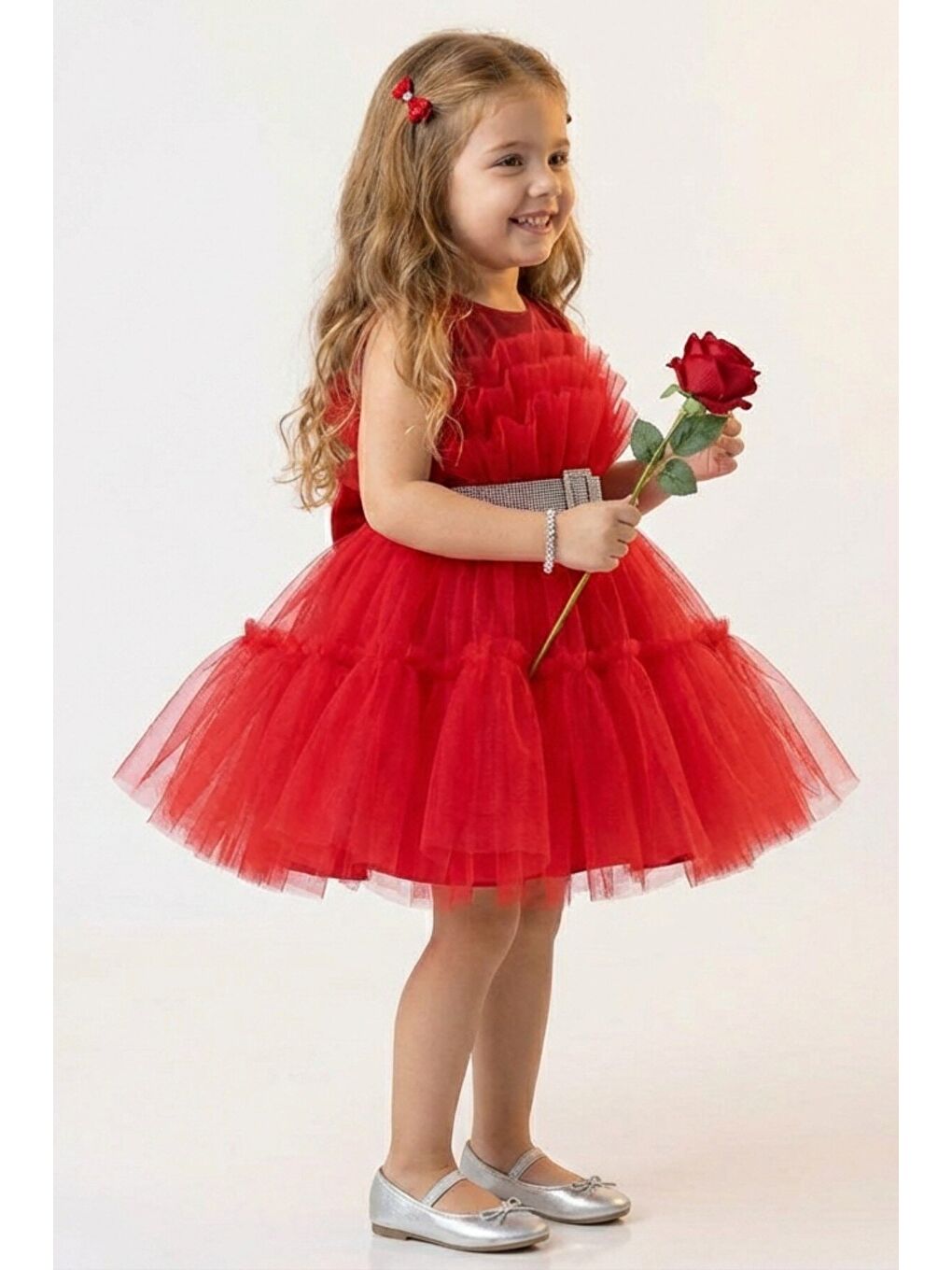 Kırmızı Kız Çocuk Abiye-1