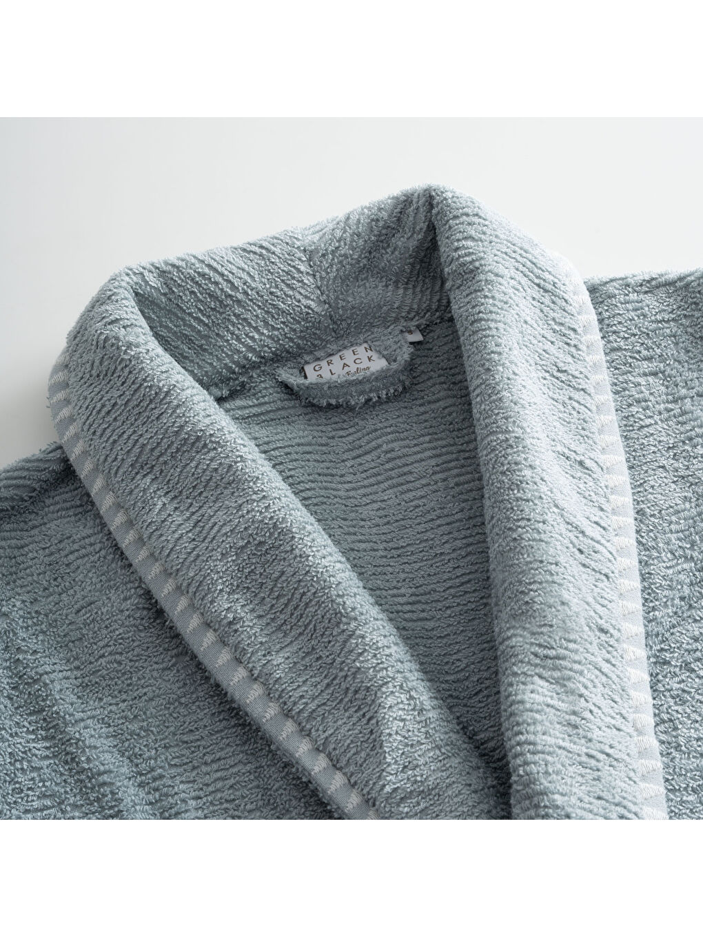 Turkuaz Tria Kadın Bornoz %100 Pamuk Jakarlı Mint-1