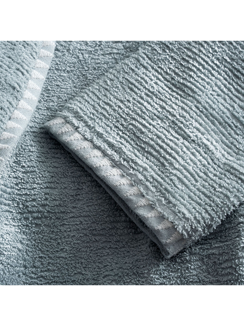 Turkuaz Tria Kadın Bornoz %100 Pamuk Jakarlı Mint-2