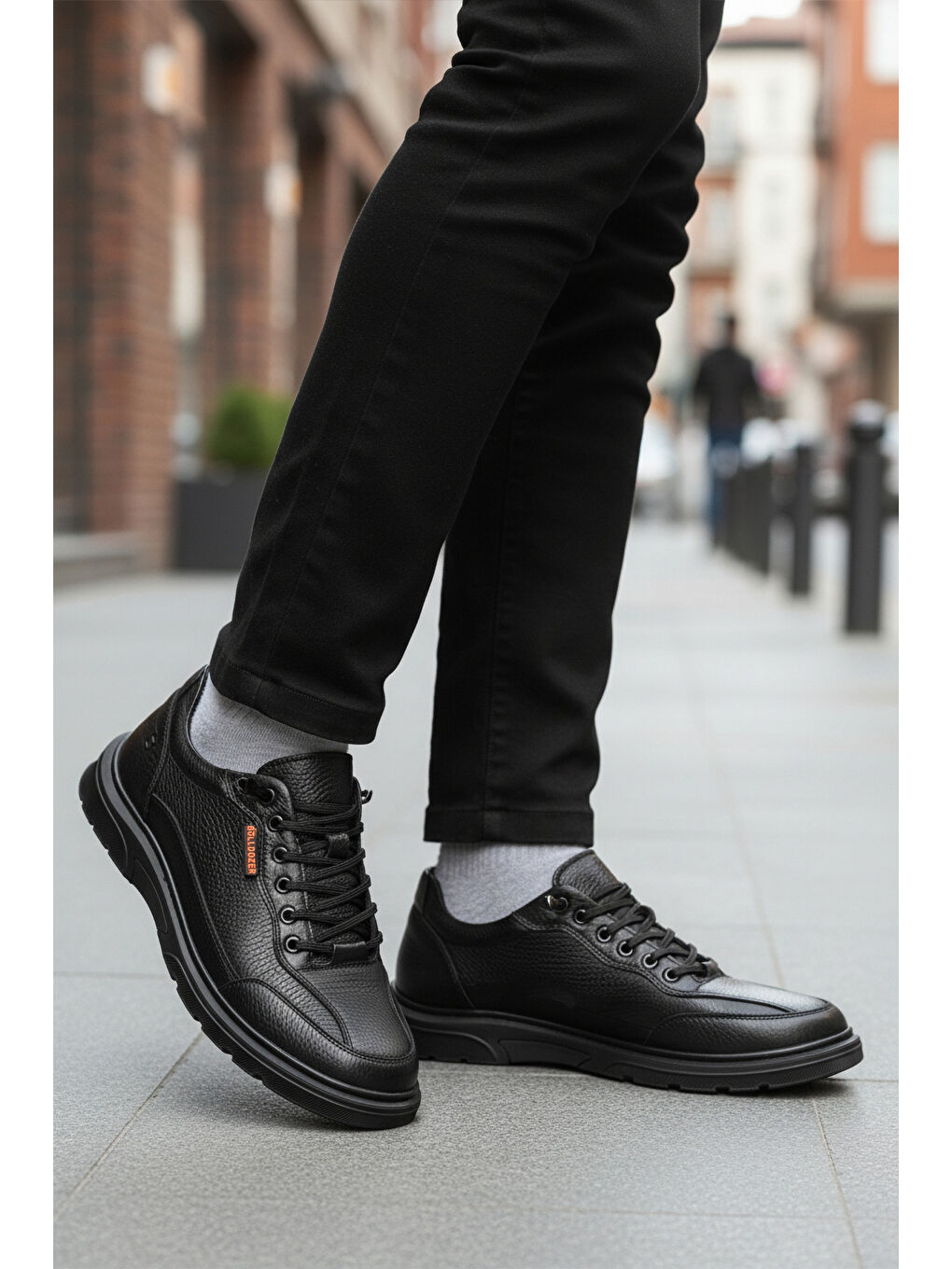 Siyah Ortopedik Hakiki Deri Masaj Etkili Erkek Casual Ayakkabı 260043 M-2