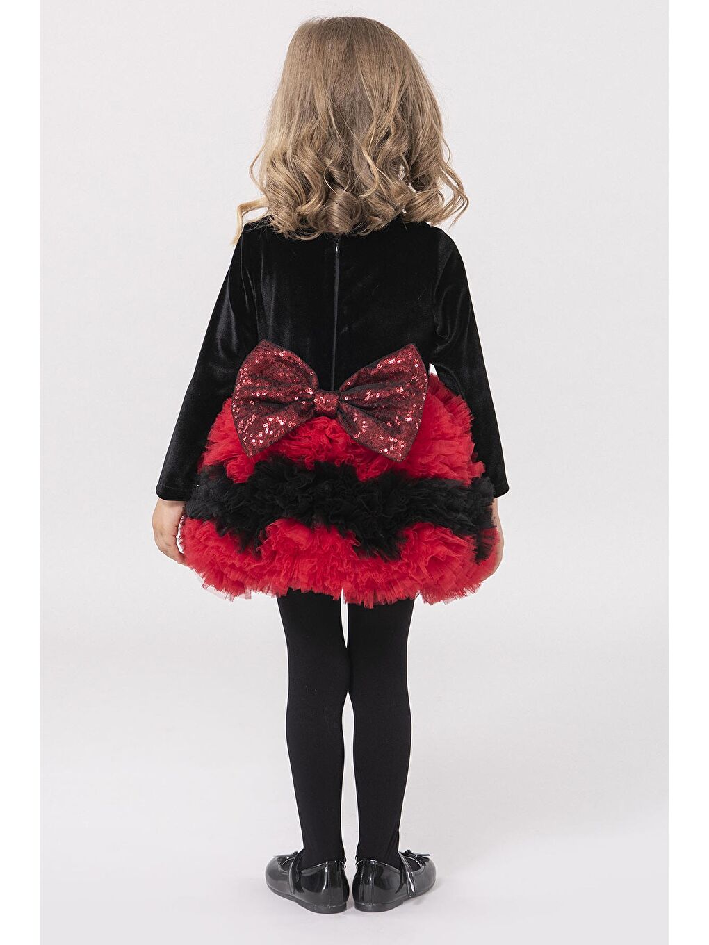 Kız Çocuk Parti Elbisesi Kırmızı-1