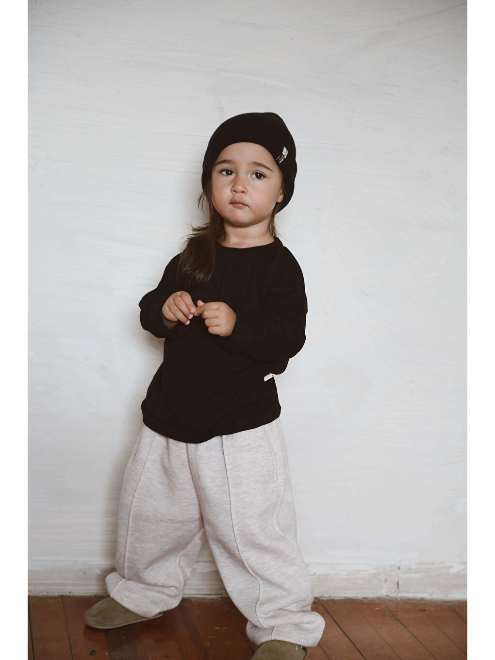 Siyah Sırt Baskılı Uzun Kollu T-Shirt-4