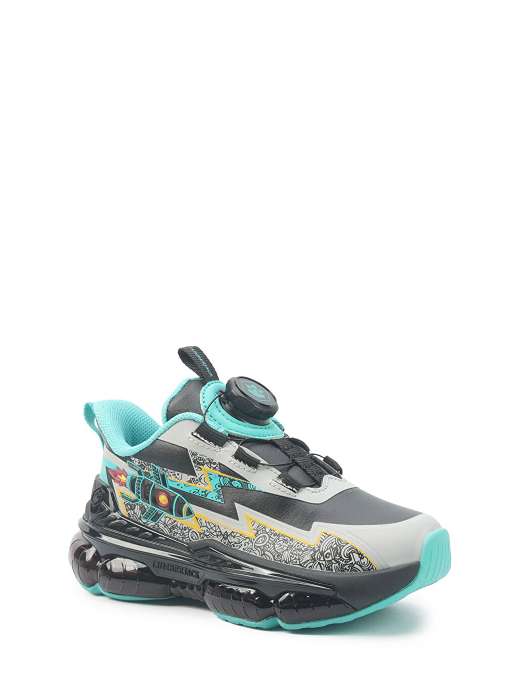 NASA PU 5PR Siyah Erkek Çocuk Spor Ayakkabı-1