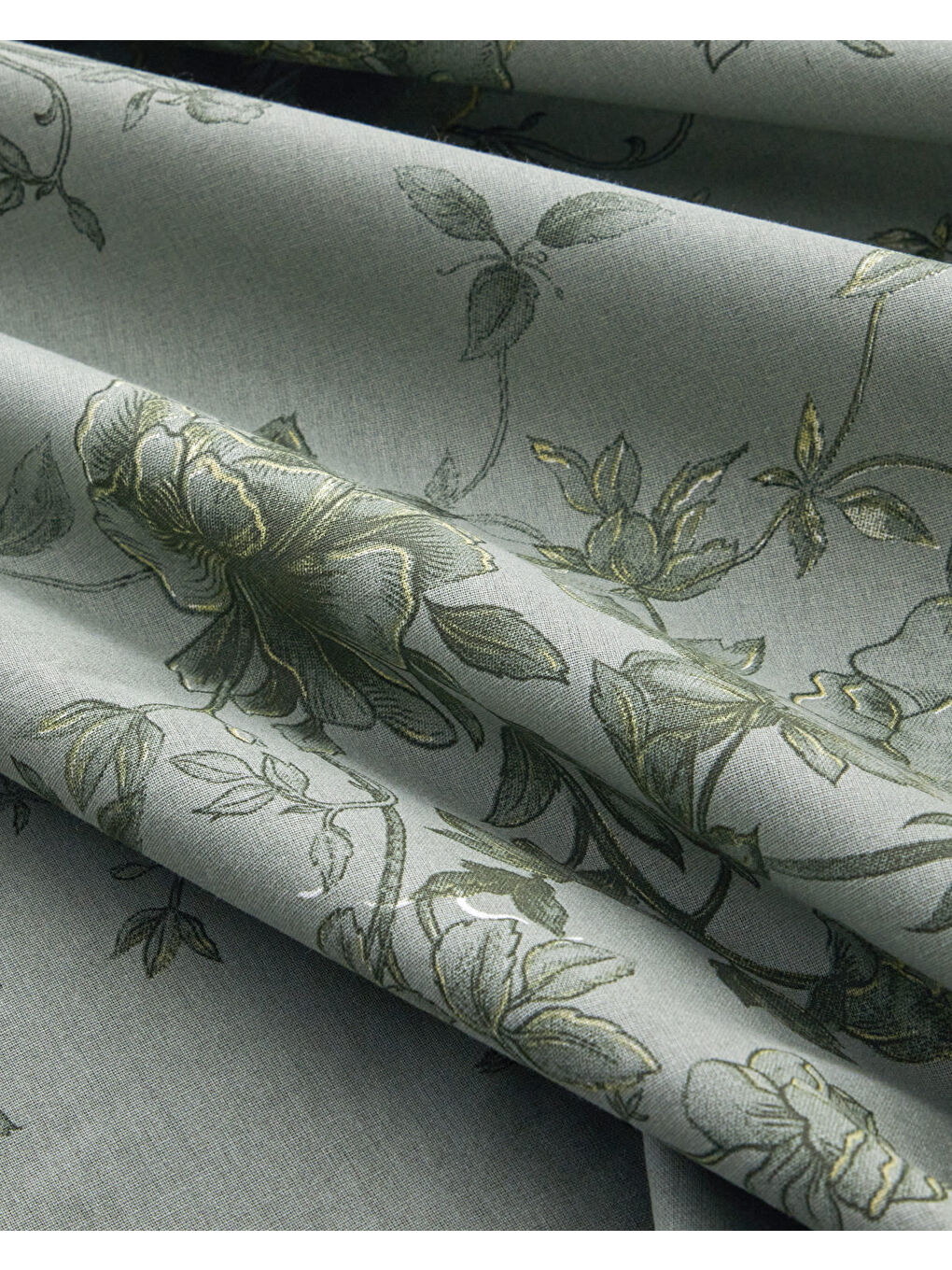 Rosy Glow Pamuk Tek Kişilik Nevresim Takımı 160x220 cm Yeşil-5